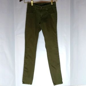 Carmar Olive/Army Green Low Rise Skinny Jean Size 25